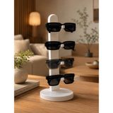 Lunera Accessories Modern Gözlük Standı – 3D Baskı Dekoratif Glasses Holder & Gözlük Tutucu - Beyaz