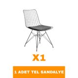 Lunera Mobilya 1 Adet Modernismo Tel Sandalye İç Mekan,Balkon,Yemek Masası Sandalyesi