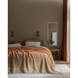 Lunevere Çift Kişilik %100 Pamuk Yatak Örtüsü - Turuncu - 220 x 230 cm
