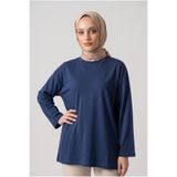 Lunfia Salaş Yuvarlak Yaka Penye Tunik - K.Laci