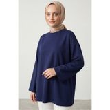 Lunfia Salaş Yuvarlak Yaka Penye Tunik - Laci