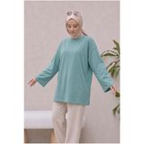 Lunfia Salaş Yuvarlak Yaka Tunik - Mint