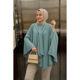Lunfia Uzun Kuşaklı Salaş Tunik - Mint