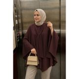 Lunfia Uzun Kuşaklı Salaş Tunik - Mürdüm