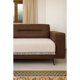 Lunga Vita Arpa Desen Dokuma Koltuk Örtüsü Oturma Yeri 90X210 %100 Pamuklu - 90 x 210 cm - Krem