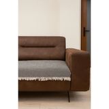Lunga Vita Arpa Desen Dokuma Koltuk Örtüsü Oturma Yeri 90X210 %100 Pamuklu - 90 x 210 cm - Siyah