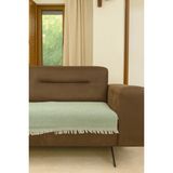 Lunga Vita Arpa Desen Dokuma Koltuk Örtüsü Oturma Yeri 90X210 %100 Pamuklu - 90 x 210 cm - Yeşil