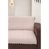 Lunga Vita Çita Koltuk Örtüsü Lüks Keçeli Alt Kumaş Kaymaz Koltuk Örtüsü 175X220 Oturma Yeri ve Sırtını Kapatır - 90 x 210 cm - Bej