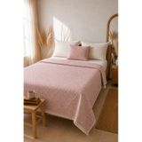 Lunga Vita Dokuma Pike Çiftkişilik 200x220 Çok Amaçlı Bohem Yatak Örtüsü Pembe