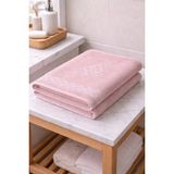 Lunga Vita Eponj %100 Pamuk 70X140 Jakarlı Banyo Havlusu 450 gr Kendinden Desenli - BAMBU BEYAZ