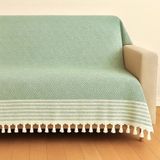 Lunga Vita Reno Desen Dokuma %100 Pamuklu Çok Amaçlı Pike Koltuk Örtüsü 180X230 - 90 x 210 cm - Yeşil