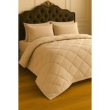 Lunga Vita Welsoft Çift Taraflı Yorgan Içi Pamuk Saten Kumaş Dışı Yumuşacık Welsoft Çift Kişilik - 180 x 200 cm - Bej
