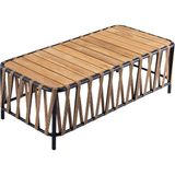 L'unica Kepa Naturel Rattan Örgü Tik Ağacı Bahçe Sehpası - Standart