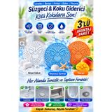 Lunihome Mango Beyaz Sabun ve Okyanus Kokulu 3 Adet Lavabo Banyo Dolap Gider Pisuvar Süzgeci Çekmece Koku Giderici