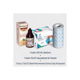 Lunimed 3'lü Pratik Yara Bakım Seti 1 Adet Batikon 100 ML + 1 Adet 10x10 Hipoallerjenik Flaster + 1 Adet 7,5x7,5 Nonwoven Steril Gaz Kompres