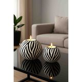 Luniva Home Dekoratif Zebra Desenli 2'li Küçük ve Büyük Ev ,ofis Hediyelik Modern Dekorasyon Obje Seti(Tealight Mumlar Dahildir)