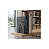 LUNOART Dekoratif Metal Kitap Tutucu 2’li Set – Kitaplık Düzenleyici Aksesuar – Siyah Kitap Düzenleyici