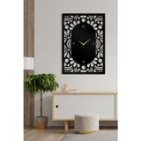 Lunoart Oval Merkezli Büyük Dikdörtgen Metal Duvar Saati – Modern Ev & Ofis Dekorasyonu