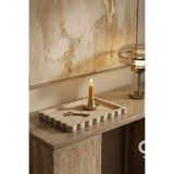 lunos Traverten Dalgalı Kenarlı Dikdörtgen Tepsi - 20 x 30 cm