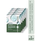 Lunova Kağıt Maske | Canlandırıcı, Bariyer Güçlendirici ve Yoğun Nemlendirici Milk Therapy Serisi Maske 20 ml (5 Adet)
