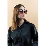 LUNOX (129) Lady Kadın Geometrik Güneş Gözlüğü Kahve