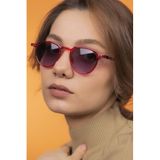 LUNOX (170) Lucia Kırmızı Unisex Güneş Gözlüğü Parlak Kırmızı