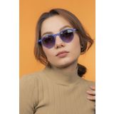 LUNOX (173) Lucia Mavi Unisex Güneş Gözlüğü Mat Mavi