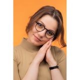 LUNOX (183) Lucia Parlak Siyah Unisex Bilgisayar Ekran Gözlüğü Parlak Siyah