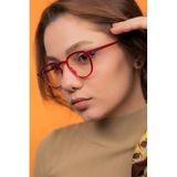 LUNOX (184) Lucia Kırmızı Unisex Bilgisayar Ekran Gözlüğü Kırmızı