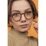LUNOX (186) Lucia Mat Kahve Unisex Bilgisayar Ekran Gözlüğü Kahverengi