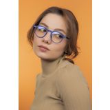 LUNOX (191) Lucia Mat Mavi Unisex Bilgisayar Ekran Gözlüğü (Siyah Sap) Karışık