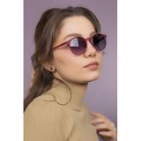 LUNOX (214) Niobe Mat Kırmızı Unisex Güneş Gözlüğü Mat Kırmızı