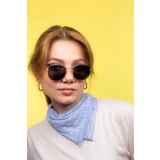 LUNOX (35) Ünisex Gold Metal Güneş Gözlüğü (Beşgen) GOLD
