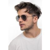 LUNOX (44) Damla Unisex Gold Siyah Güneş Gözlüğü Polarize Siyah