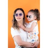LUNOX (685) Anne Kız Çocuk Kombin Kristal Güneş Gözlüğü (Mor Cam) Kristal
