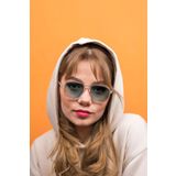 LUNOX (735) Midas Kristal Unisex Güneş Gözlüğü (Degrade Yeşil) Kristal