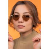 LUNOX (750) Kristal Kahve Unisex Güneş Gözlüğü Parlak Kristal