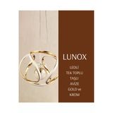 Lunox Arya-1Gd/Tek Toplu Taşlı Led Avize
