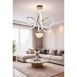 Lunox Avize Papulina LED Avize Modern Kelebek Tasarım Krom Gövdeli Salon Avizesi Dekoratif Sarkıt LED Aydınlatma