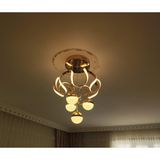 Lunox Floria Orb Kelebek Taş Detaylı Küre LED Sarkıt Avize gold – Dekoratif Modern Tasarım Avize - 4