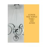 Lunox Kuğu-1Ch/Tektoplu Taşlı Led Avize