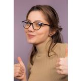 LUNOX Lagertha Cateye Siyah Mavi Işık Koruyucu Ekran Gözlüğü
