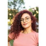 Lunox Unisex Metal Mavi Işık Korumalı Gözlük Bilgisayar Ekran Gözlüğü
