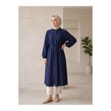 Lunsera Store Hakim Yaka Uzun Tunik-Lacivert