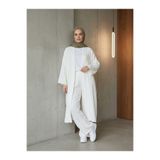 Lunsera Store Uzun Hırka Pantolonlu Takım-Ekru