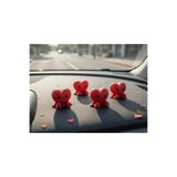 Lunvia Home 3’lü Mini Kalp Torpido Süsü, Araç İçi Dekorasyon, Dashboard Süs, Araba Aksesuarı