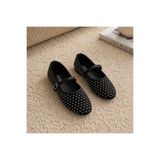 lünya shoes Taşlı Lastikli Toka Detaylı Kadın Günlük Siyah Babet