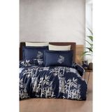 Luoca Patisca Baskılı Saten Çift Kişilik Nevresim Takımı Bamboo - Renkli - 200 x 220 cm