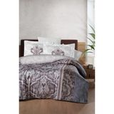 Luoca Patisca Baskılı Saten Çift Kişilik Nevresim Takımı Marbella - Kahverengi - 200 x 220 cm