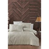 Luoca Patisca Dijital Saten Çift Kişilik Nevresim Takımı Degrade - Krem - Bej - 200 x 220 cm